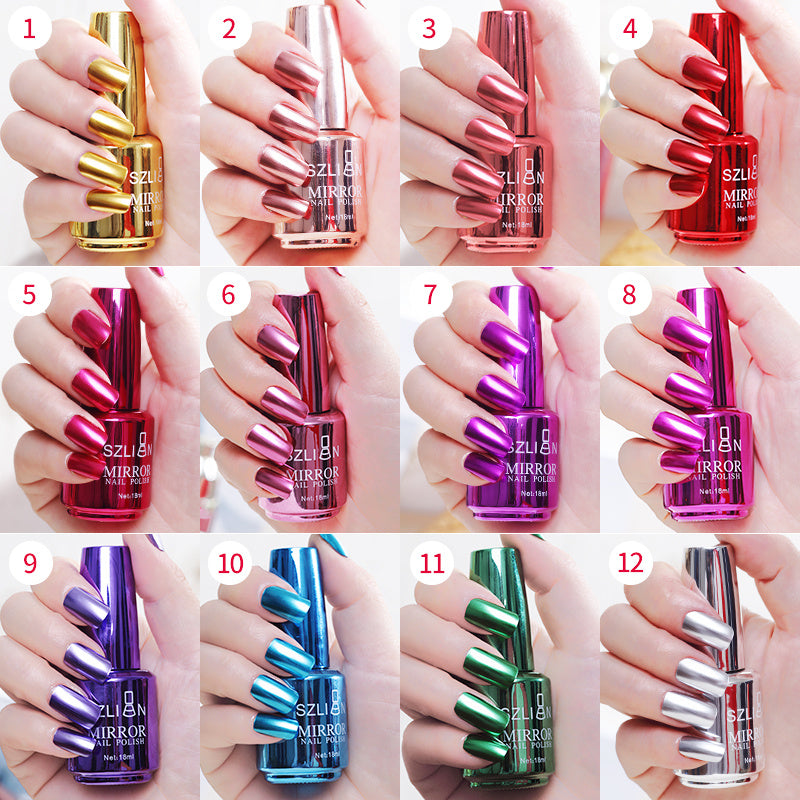 Mirror Silver Nail Polish – Stainless Steel Metallic Shine